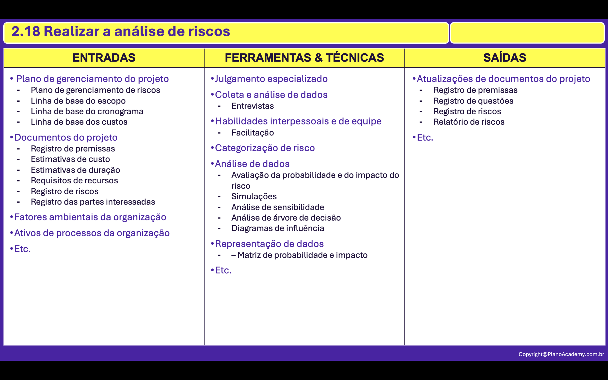 2.18. Realizar Análise de Riscos