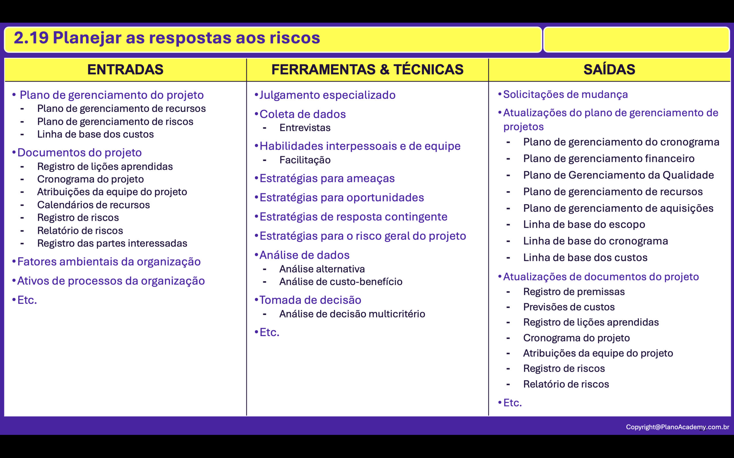 2.19. Planejar Respostas a Riscos